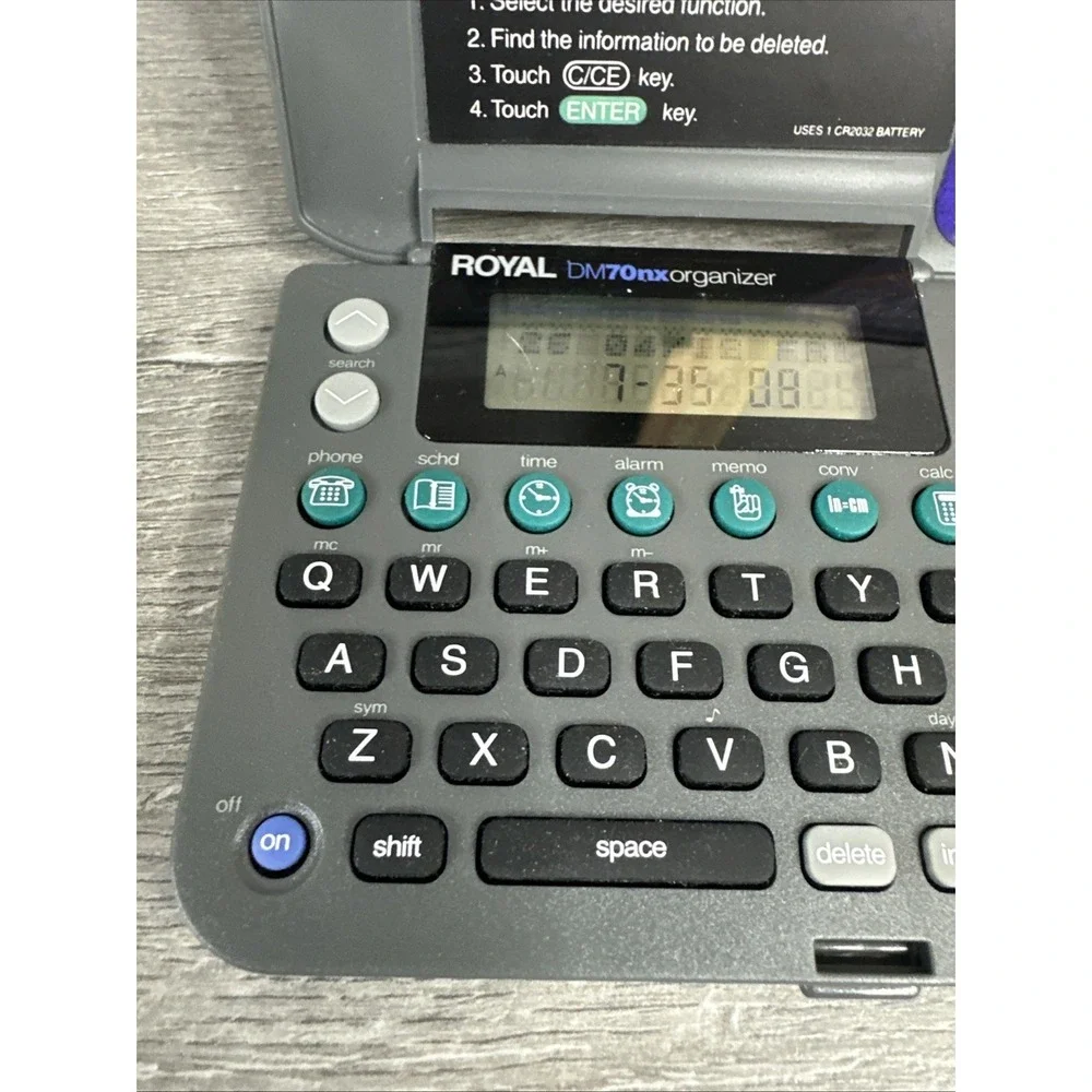 Royal DM70nx Organizer Vintage Electronics Memo Calculator Schedule Working